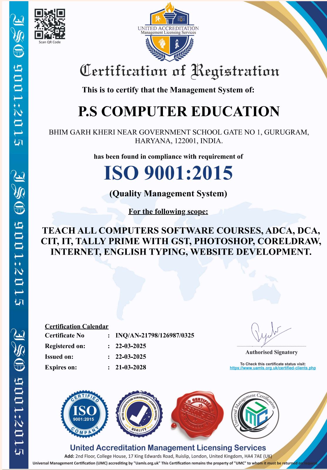 ISO 9001:2015 Certification